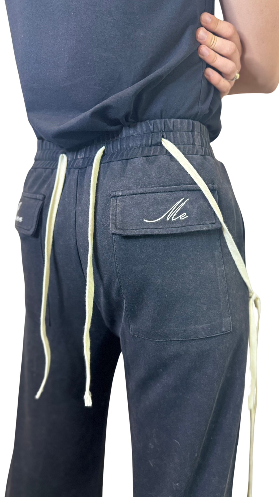 MULTILACE BAGGY COTTON SWEATS